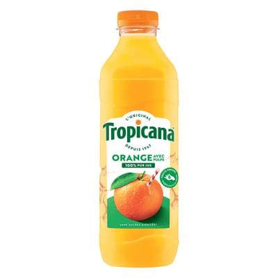 Tropicana Pur jus d'orange avec pulpe, 1L