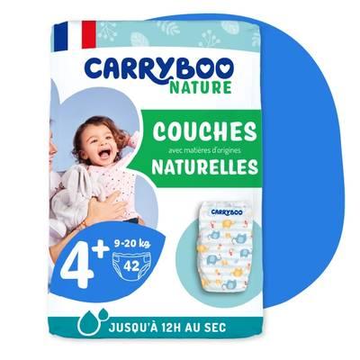 Carryboo Nature - Couches naturelles et motifs chou, T4+ (9-20kg)