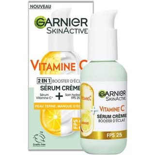 Garnier Sérum Crème Vitamine C 2en1 Booster d'éclat, 50ml
