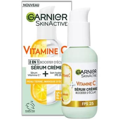 Garnier Sérum Crème Vitamine C 2en1 Booster d'éclat, 50ml