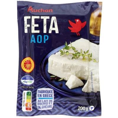 Auchan Gourmet Feta grecque AOP, 200g