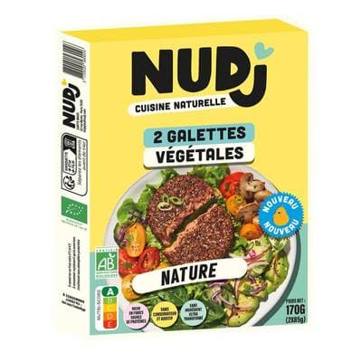 Nudj Galettes végétales bio nature, 2 pièces - 170g