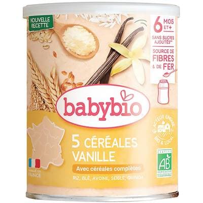 Babybio Céréales Vanille avec Quinoa bio Bébé dès 6 mois, 220g