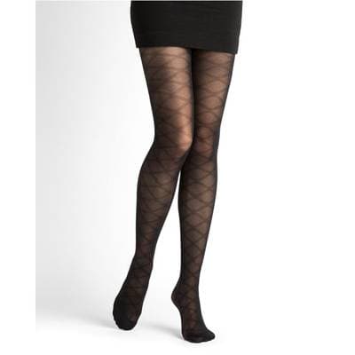 3501356310302 - Bleuforêt - Collant semi opaque Losange Noir 30D