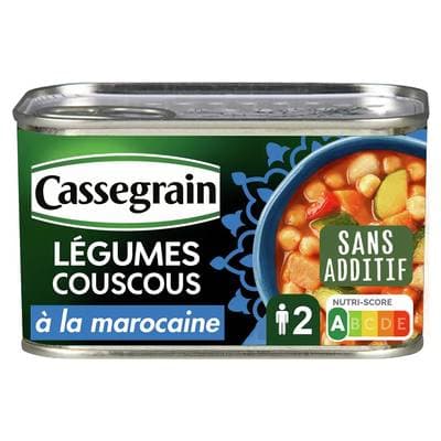 Cassegrain Légumes pour Couscous à la Marocaine en conserve, 430g