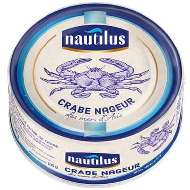 Nautilus Crabe 100% morceaux, 105g