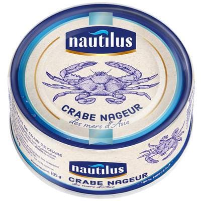 Nautilus Crabe 100% morceaux, 105g