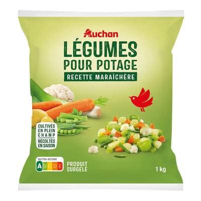 Auchan Légumes pour potage maraîcher, 1kg