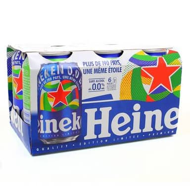 Heineken Bière Blonde Sans Alcool 0,0%, 6x33cl