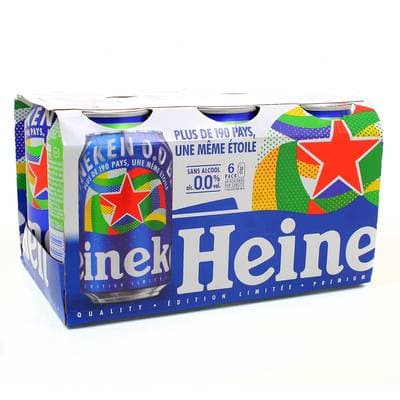 Heineken Bière Blonde Sans Alcool 0,0%, 6x33cl