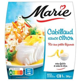 Marie Cabillaud au Citron Riz aux Petits Légumes, 290g