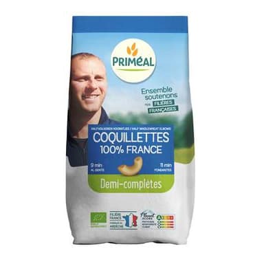 Priméal Coquillettes demi complète, bio, 500g