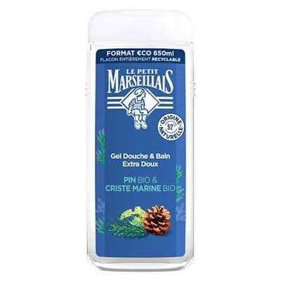Le Petit Marseillais Gel douche Extra Doux Pin Bio et Criste Marine Bio, 650ml