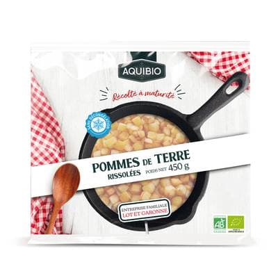 Aquibio Pommes de terre rissolées bio, 450g