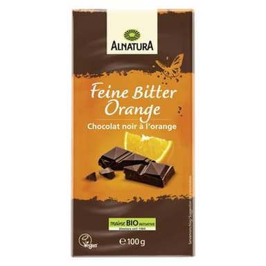 Alnatura Chocolat noir bio à l'huile essentielle d'orange Bio, 100g