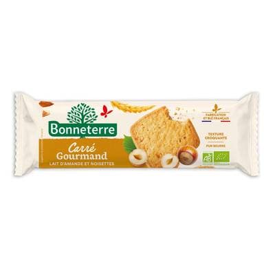 Bonneterre Carré gourmand lait d'amande et noisette bio, 140g