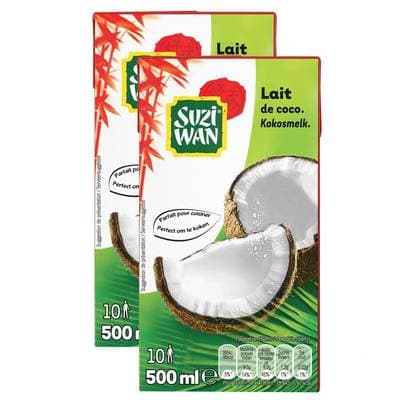 Suzi Wan Lait de coco, Lot de 2x50cl