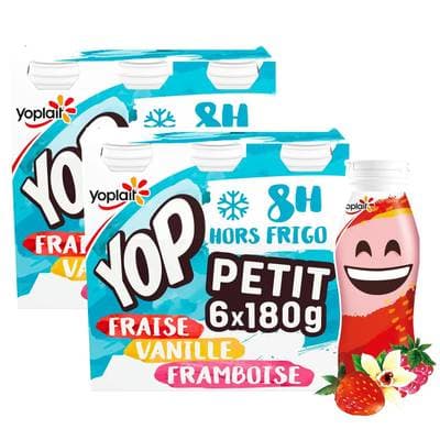 Yop Yaourts à Boire Panachés, Lot de 2 - 6x180g