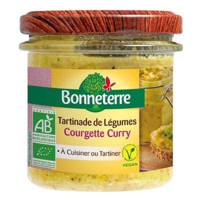 Bonneterre Tartinade bio courgette curry, 135g