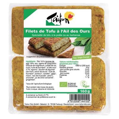 Taifun Filet de Tofu à l'Ail des Ours Bio, 2x80g