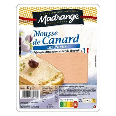 Madrange Mousse de Canard au Porto, 180g