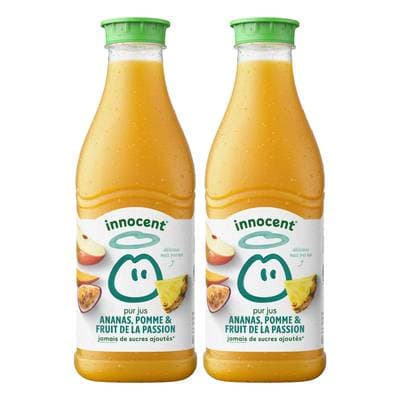 innocent Jus d' Ananas & Fruit de la passion, Lot de 2x90cl
