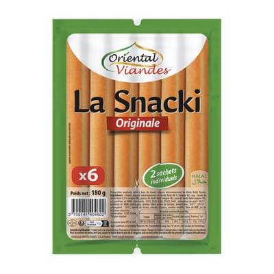 Oriental Viandes Saucisse la Snacki Originale Halal, 6 saucisses - 180g