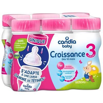  - Candia - Baby - Lait de Croissance 3 Liquide Bébé dès 10 mois