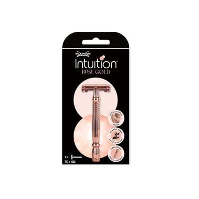 Wilkinson Intuition Rasoir Rasoir Pour Femme Intuition Rose Gold, 1 manche + 10 lames