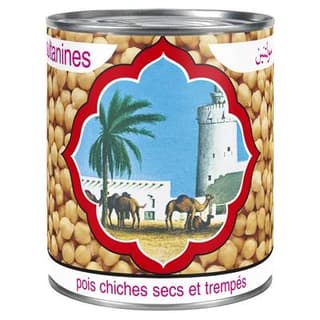 Sultanines Pois chiches secs et trempés en conserve, 530g