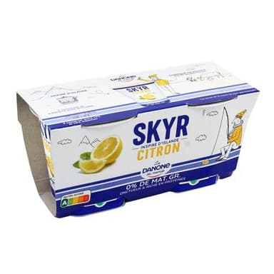 Les Danone Du Monde Skyr Citron 0%mg, 2X140g