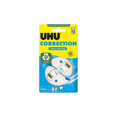 Uhu 2 Mini rubans correcteur mini 6 m x 5 mm, 2  rubans