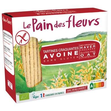Le pain des fleurs Tartines craquantes avoine bio, 150g