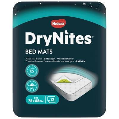 Huggies Dry Nites Alèses absorbantes jetables 78 x 88 cm, 12 alèses