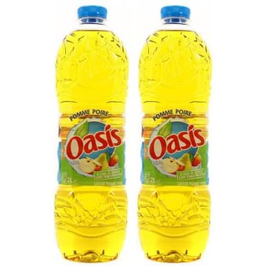 Oasis Boisson aux fruits pomme poire, Lot de 2x2L
