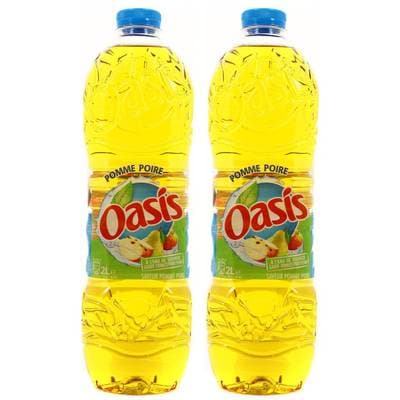 Oasis Boisson aux fruits pomme poire, Lot de 2x2L