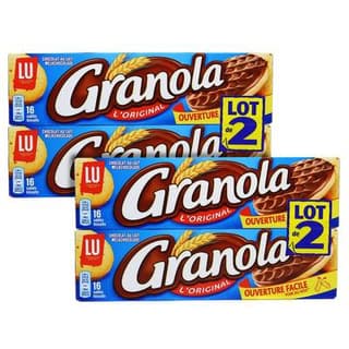 Granola Biscuits sablés nappés chocolat au Lait, Lot de 2x2x200g