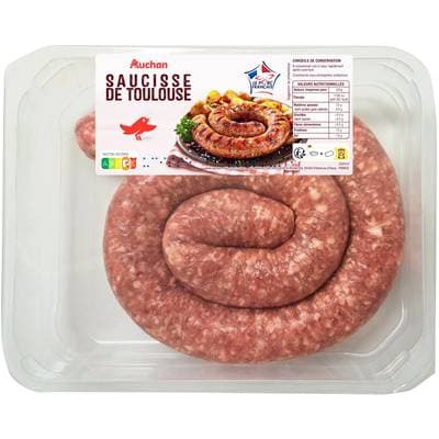Auchan Saucisse de Toulouse, 700g