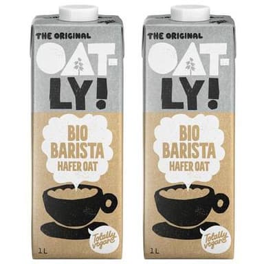 Oatly Avoine Barista Boisson Végétale Bio, Lot de 2x1L
