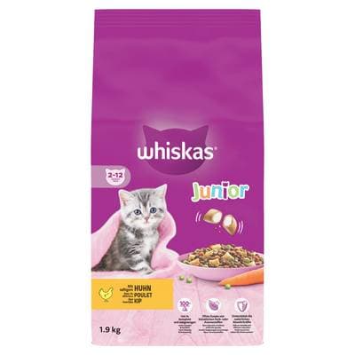 Whiskas Croquettes Poulet pour Chaton, 1,9kg