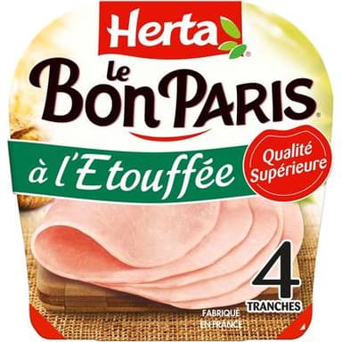Herta Le Jambon de Paris à l'Etouffée, 4 tranches - 170g