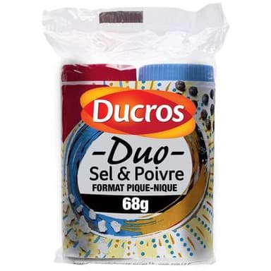 Ducros Sel et poivre format pique nique, 68g