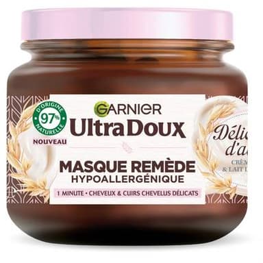 Garnier - Ultra Doux Masque Remède Hydratant Délicatesse d'Avoine, 340ml