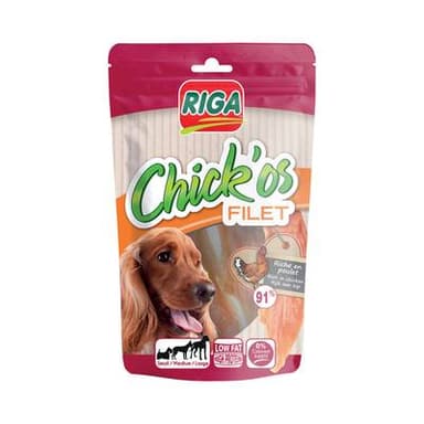 Riga Chick'Os Filet de poulet- Friandise Récompense pour chien, 100g