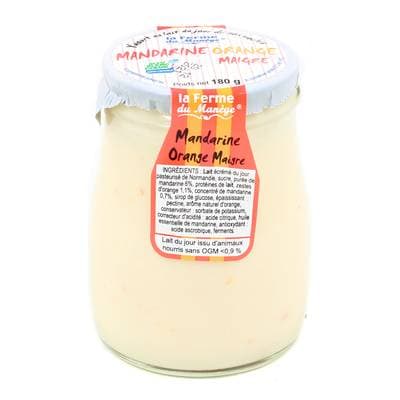 La Ferme du manège Yaourt brassé maigre Mandarine Orange, 1x180g