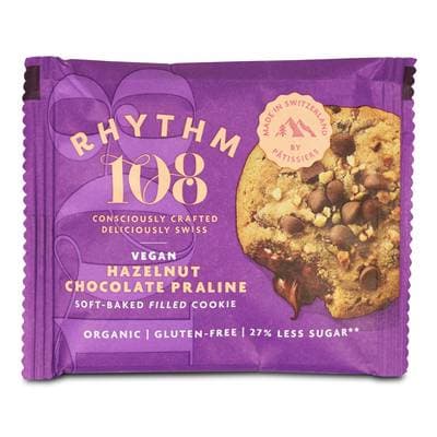 Rhythm 108 Cookie Coeur Chocolat Noisette Bio, 50g