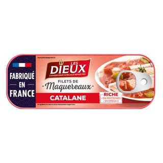 Les Dieux Filets de Maquereaux sauce Catalane en conserve, 169g