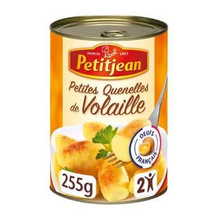 Petitjean Petites Quenelles de Volaille au naturel en conserve pour 2, 255g
