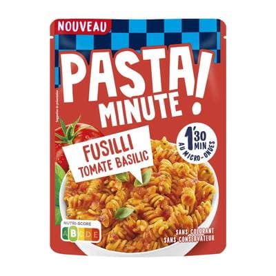 Lustucru Pâtes Fusilli Tomate Sachet express micro-ondes, 220g