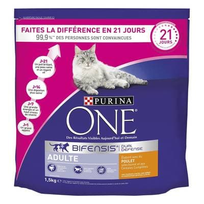 Purina - One Croquettes Poulet pour chat adulte, 1.5kg